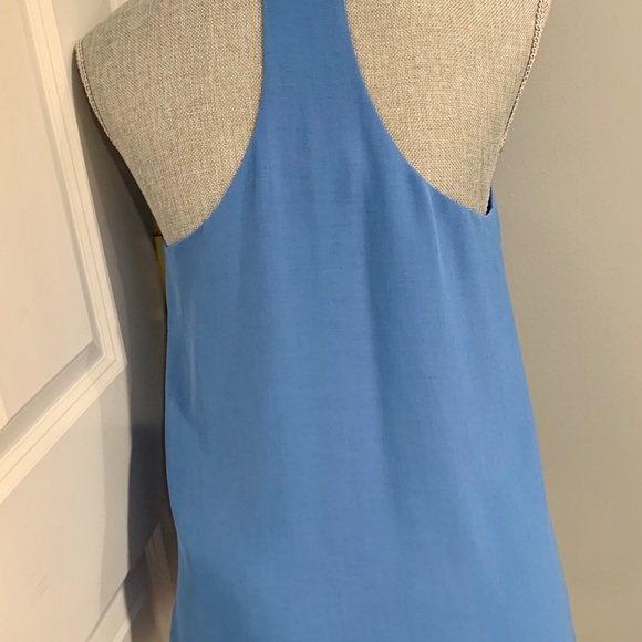 Beautiful Caren Forbes blue racerback blouse Sz M - Picture 5 of 8